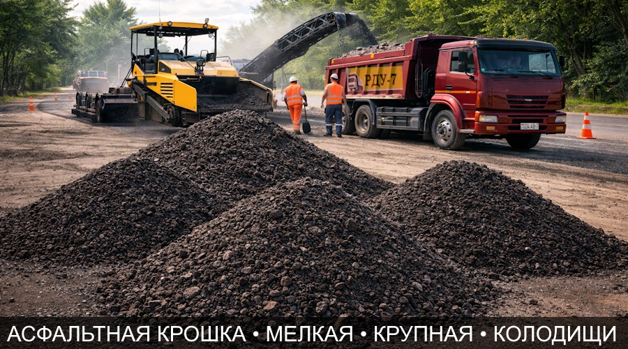 Продажа асфальтовой крошки с доставкой в Ждановичи и по Минской области. У нас можно купить материал с доставкой.
