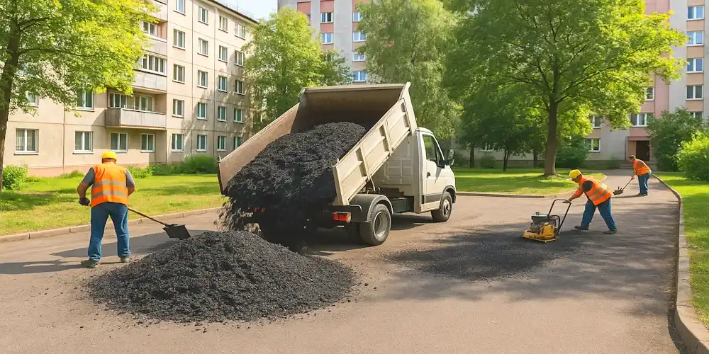 Доставляем любые объемы крошки асфальтовой самосвалами по Минску