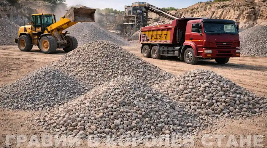 Природный гравий строительных фракций - доставка в Королёв Стан (Минский район)