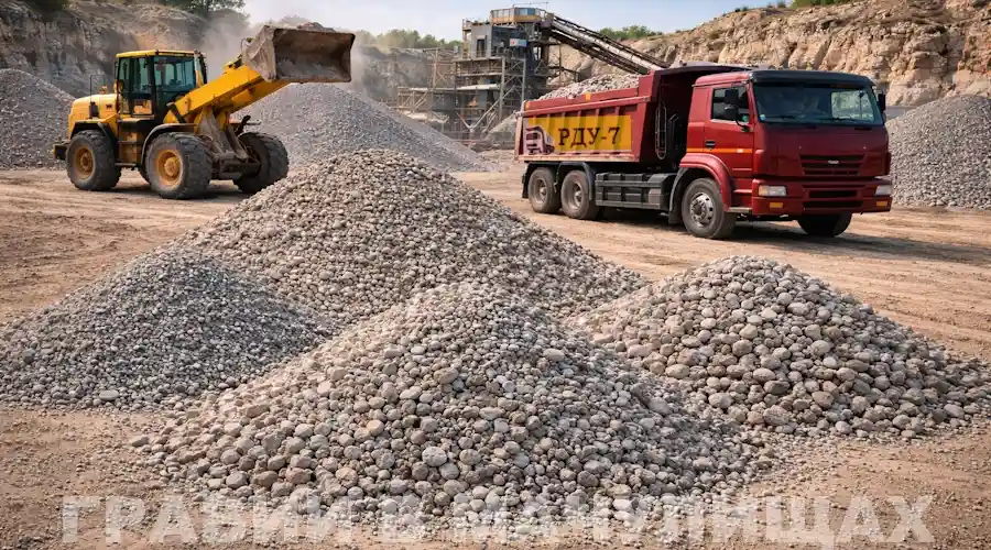Природный гравий строительных фракций - доставка в Мачулищи (Минский район)