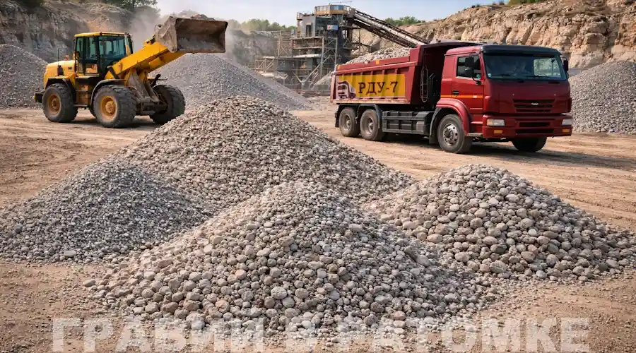 Природный гравий строительных фракций — доставка в Ратомку (Минский район)