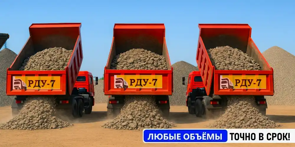 Грузоперевозки строительного вторичного щебня, бетонного боя, отходов самосвалами