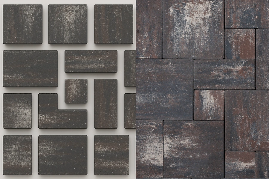 Коллекция тротуарной плитки Ривьера - Шоколад. Заказать в Минске с доставкой по РБ