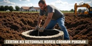 Подробнее о статье Как построить септик из бетонных колец своими руками